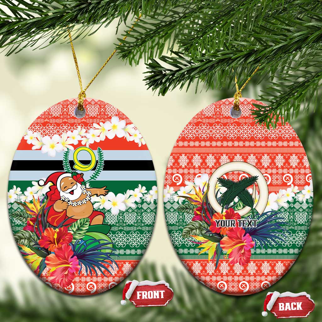 Personalised Penama Joyeux Noel Ceramic Ornament Proud To Be a Ni-Van Sand Drawing Art - Polynesian Pride