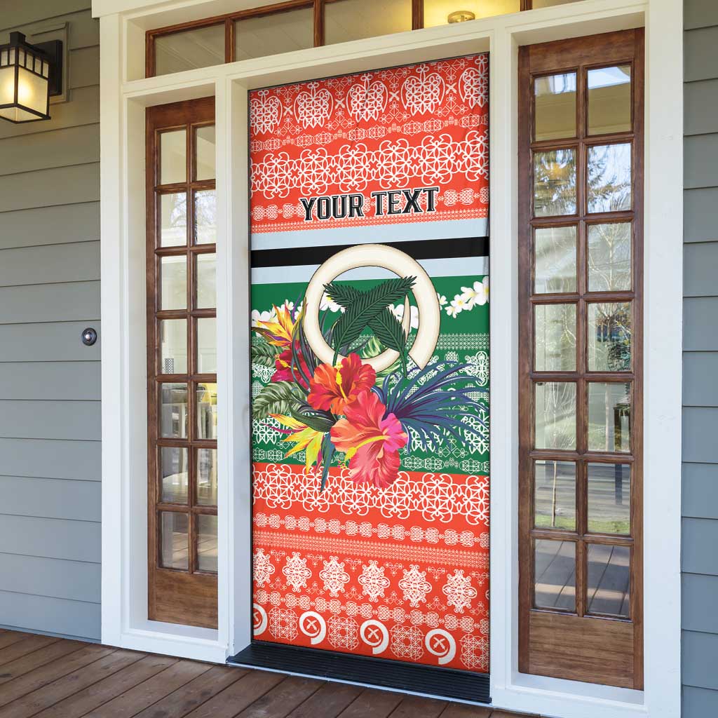 Personalised Penama Joyeux Noel Door Cover Proud To Be a Ni-Van Sand Drawing Art LT9 - Polynesian Pride