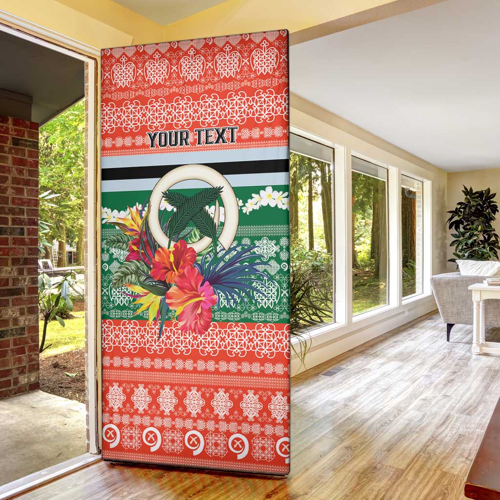 Personalised Penama Joyeux Noel Door Cover Proud To Be a Ni-Van Sand Drawing Art LT9 - Polynesian Pride