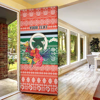 Personalised Penama Joyeux Noel Door Cover Proud To Be a Ni-Van Sand Drawing Art LT9 - Polynesian Pride