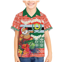 Personalised Penama Joyeux Noel Family Matching Mermaid Dress and Hawaiian Shirt Proud To Be a Ni-Van Sand Drawing Art - Polynesian Pride