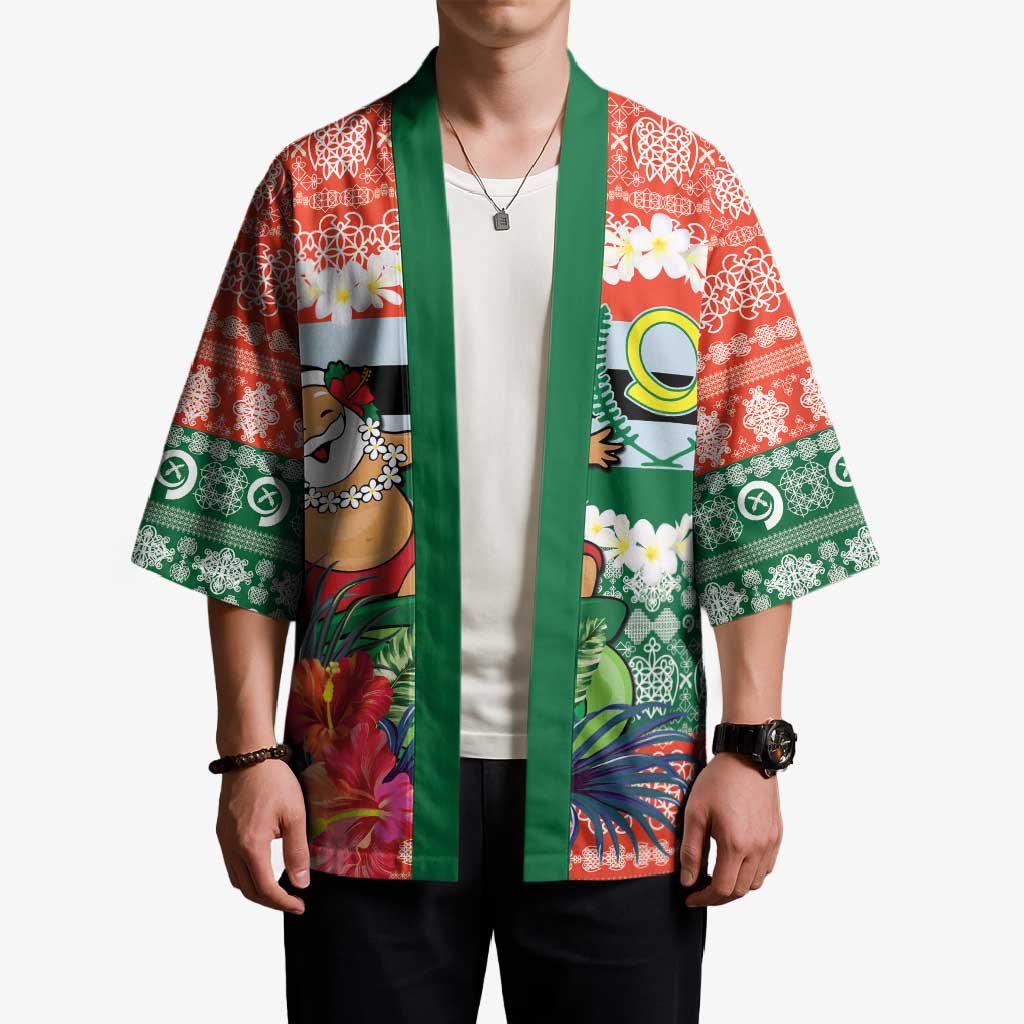 Personalised Penama Joyeux Noel Kimono Proud To Be a Ni-Van Sand Drawing Art - Polynesian Pride