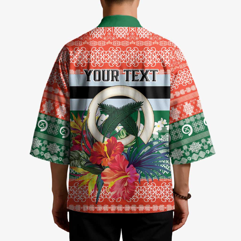 Personalised Penama Joyeux Noel Kimono Proud To Be a Ni-Van Sand Drawing Art - Polynesian Pride