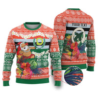 Personalised Penama Joyeux Noel Ugly Christmas Sweater Proud To Be a Ni-Van Sand Drawing Art - Polynesian Pride