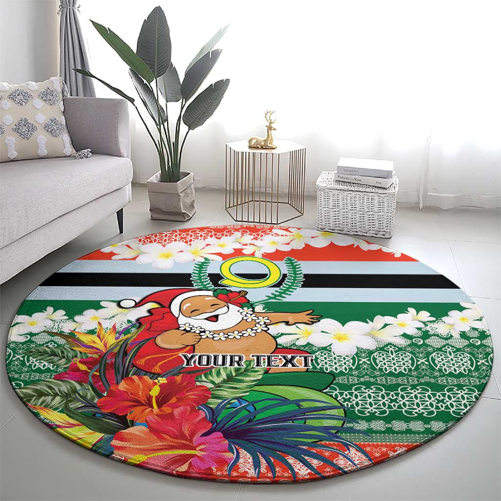Personalised Penama Joyeux Noel Round Carpet Proud To Be a Ni-Van Sand Drawing Art LT9 - Polynesian Pride
