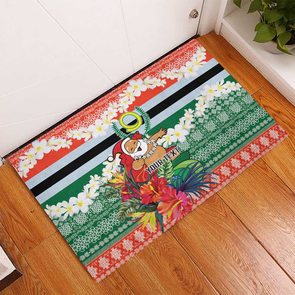 Personalised Penama Joyeux Noel Rubber Doormat Proud To Be a Ni-Van Sand Drawing Art LT9 - Polynesian Pride