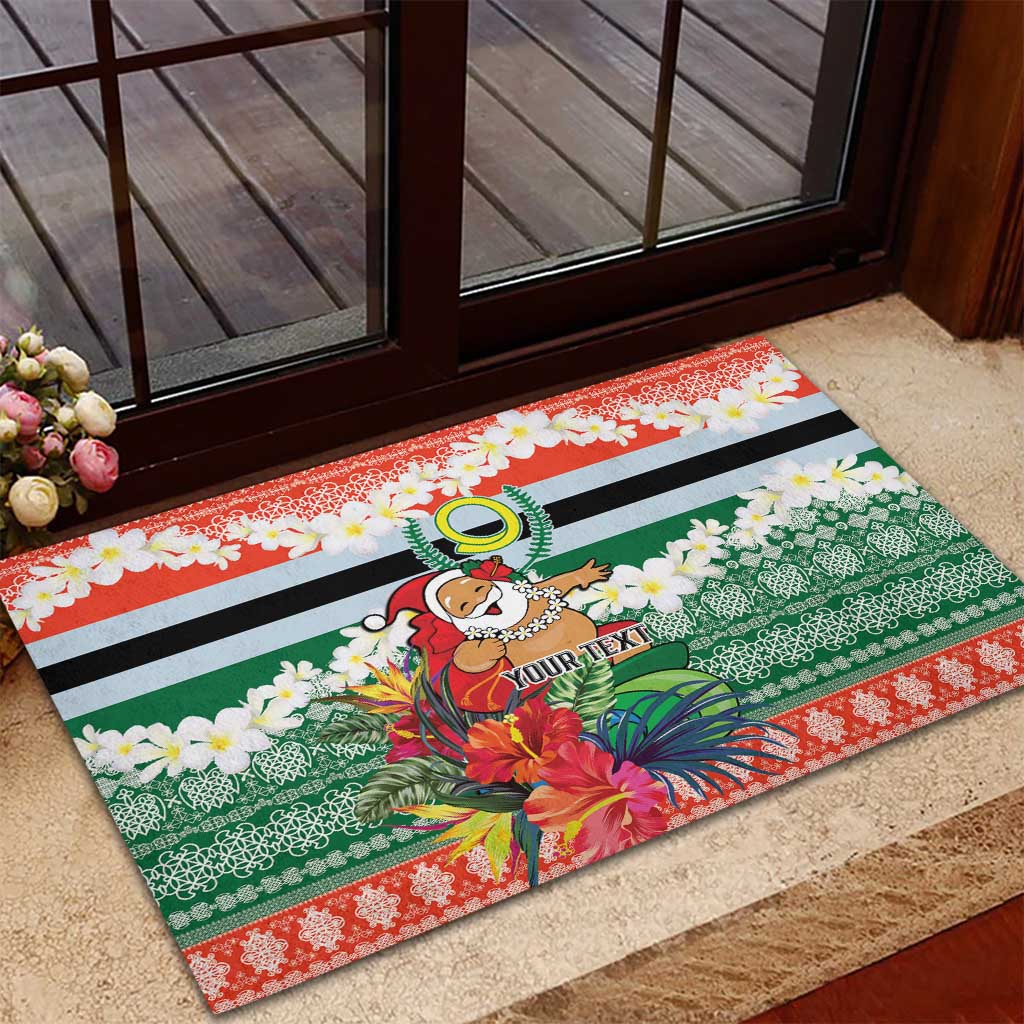 Personalised Penama Joyeux Noel Rubber Doormat Proud To Be a Ni-Van Sand Drawing Art LT9 - Polynesian Pride