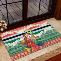 Personalised Penama Joyeux Noel Rubber Doormat Proud To Be a Ni-Van Sand Drawing Art LT9 - Polynesian Pride