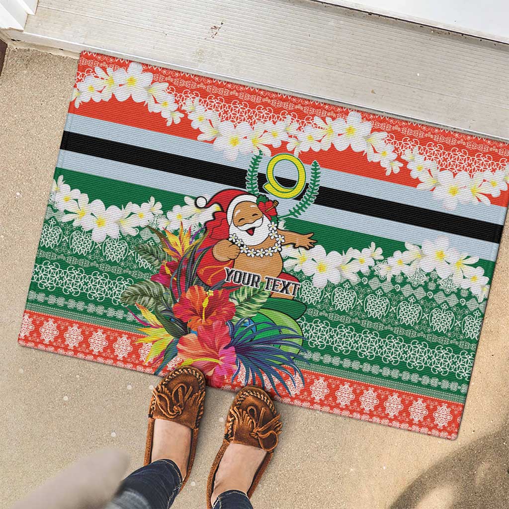 Personalised Penama Joyeux Noel Rubber Doormat Proud To Be a Ni-Van Sand Drawing Art LT9 - Polynesian Pride