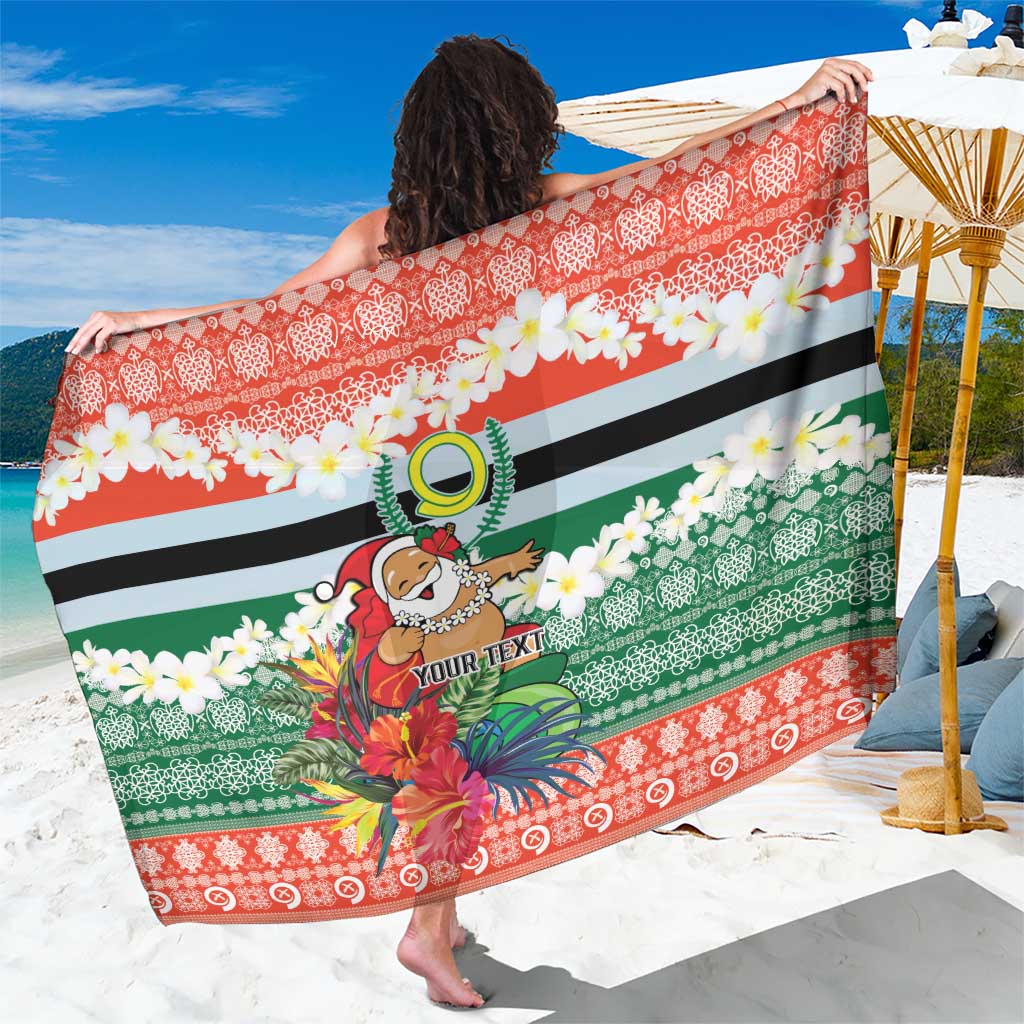 Personalised Penama Joyeux Noel Sarong Proud To Be a Ni-Van Sand Drawing Art - Polynesian Pride