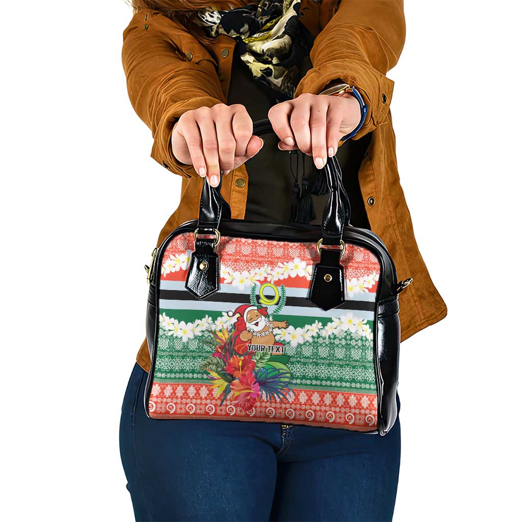 Personalised Penama Joyeux Noel Shoulder Handbag Proud To Be a Ni-Van Sand Drawing Art - Polynesian Pride