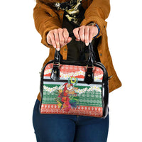 Personalised Penama Joyeux Noel Shoulder Handbag Proud To Be a Ni-Van Sand Drawing Art - Polynesian Pride