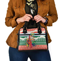 Personalised Penama Joyeux Noel Shoulder Handbag Proud To Be a Ni-Van Sand Drawing Art - Polynesian Pride