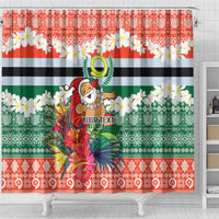 Personalised Penama Joyeux Noel Shower Curtain Proud To Be a Ni-Van Sand Drawing Art - Polynesian Pride