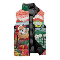 Personalised Penama Joyeux Noel Sleeveless Puffer Jacket Proud To Be a Ni-Van Sand Drawing Art LT9 - Polynesian Pride