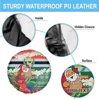 Personalised Penama Joyeux Noel Spare Tire Cover Proud To Be a Ni-Van Sand Drawing Art - Polynesian Pride