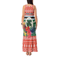 Personalised Penama Joyeux Noel Tank Maxi Dress Proud To Be a Ni-Van Sand Drawing Art - Polynesian Pride