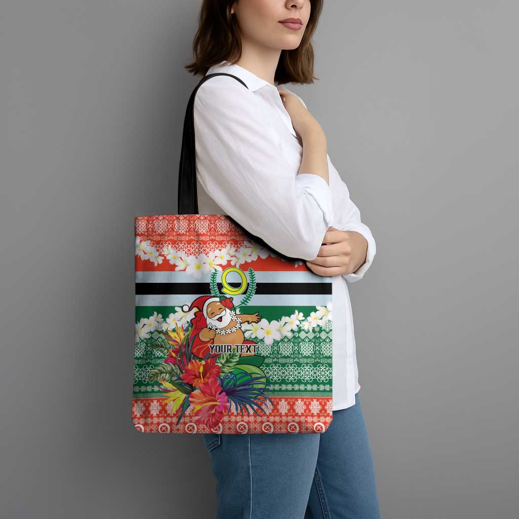 Personalised Penama Joyeux Noel Tote Bag Proud To Be a Ni-Van Sand Drawing Art - Polynesian Pride