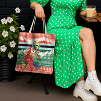 Personalised Penama Joyeux Noel Tote Bag Proud To Be a Ni-Van Sand Drawing Art - Polynesian Pride