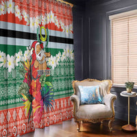 Personalised Penama Joyeux Noel Window Curtain Proud To Be a Ni-Van Sand Drawing Art - Polynesian Pride