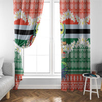 Personalised Penama Joyeux Noel Window Curtain Proud To Be a Ni-Van Sand Drawing Art - Polynesian Pride