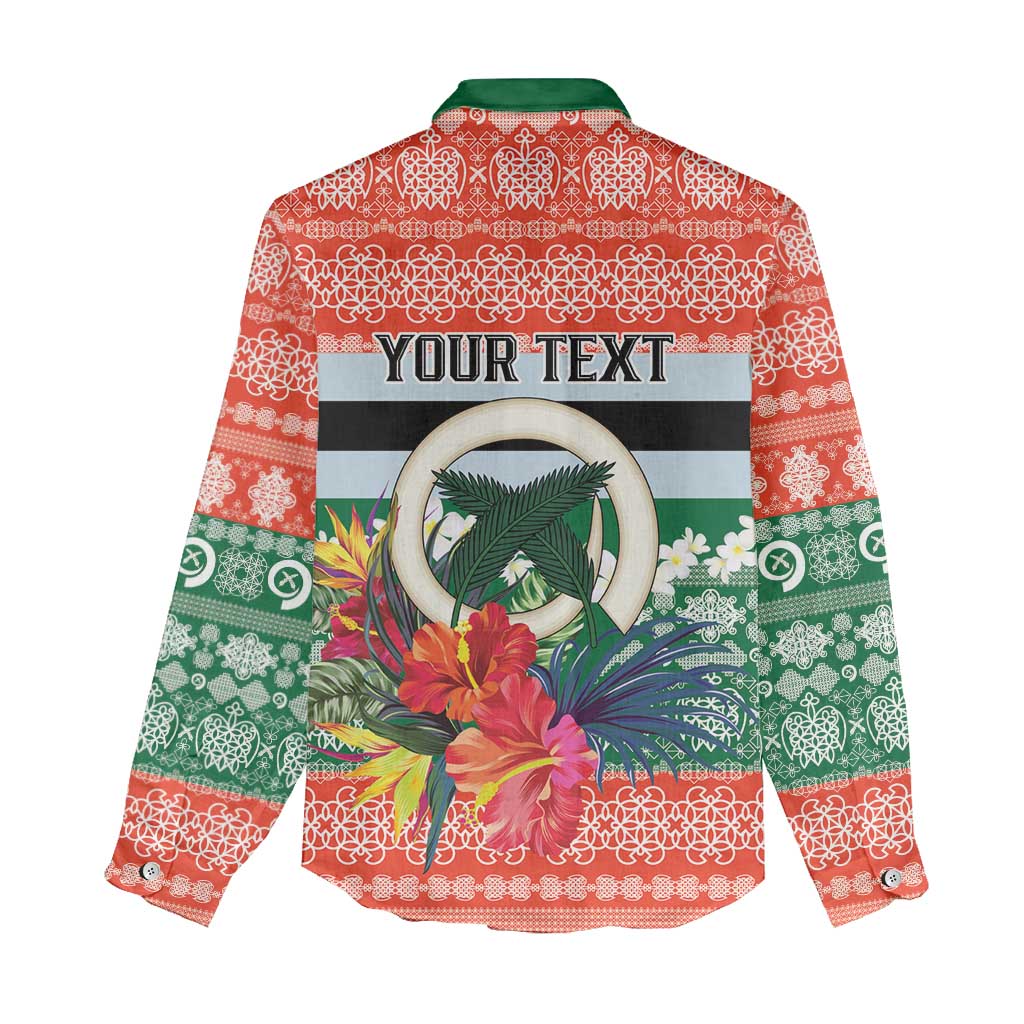 Personalised Penama Joyeux Noel Women Casual Shirt Proud To Be a Ni-Van Sand Drawing Art - Polynesian Pride