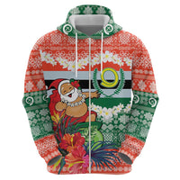 Personalised Penama Joyeux Noel Zip Hoodie Proud To Be a Ni-Van Sand Drawing Art - Polynesian Pride