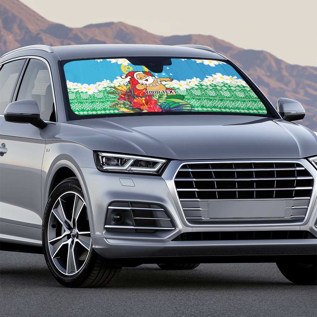 Personalised Sanma Joyeux Noel Auto Sun Shade Proud To Be a Ni-Van Sand Drawing Art LT9 - Polynesian Pride