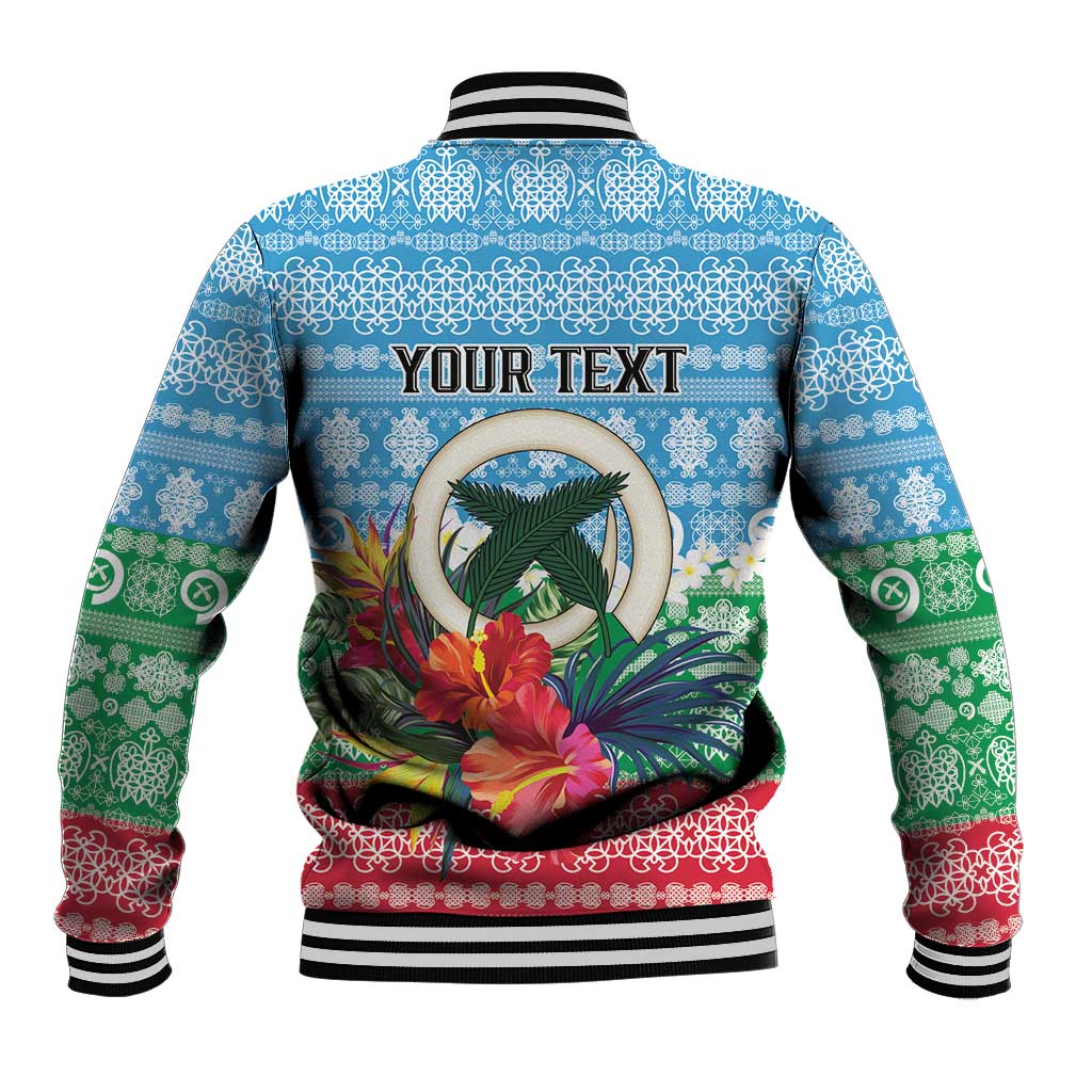 Personalised Sanma Joyeux Noel Baseball Jacket Proud To Be a Ni-Van Sand Drawing Art LT9 - Polynesian Pride