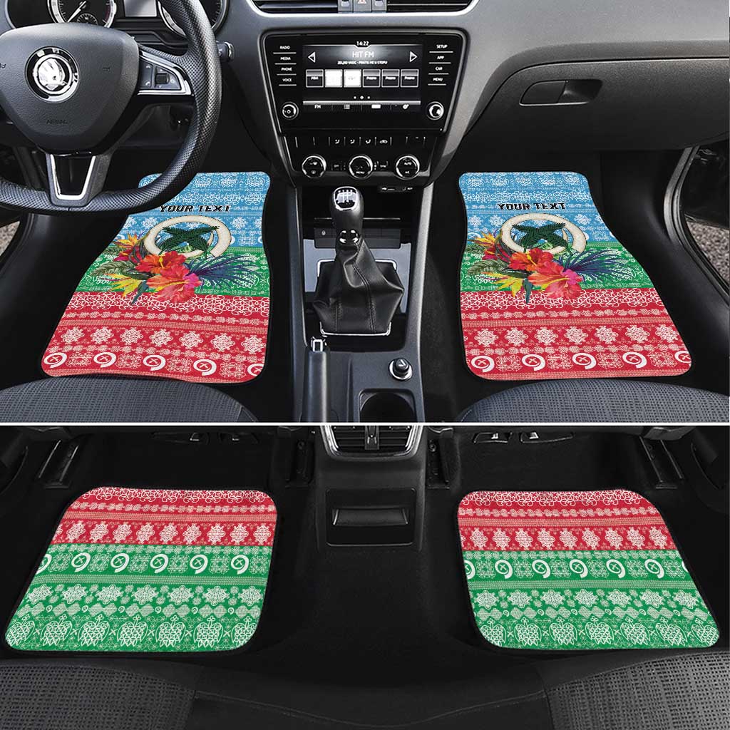 Personalised Sanma Joyeux Noel Car Mats Proud To Be a Ni-Van Sand Drawing Art - Polynesian Pride