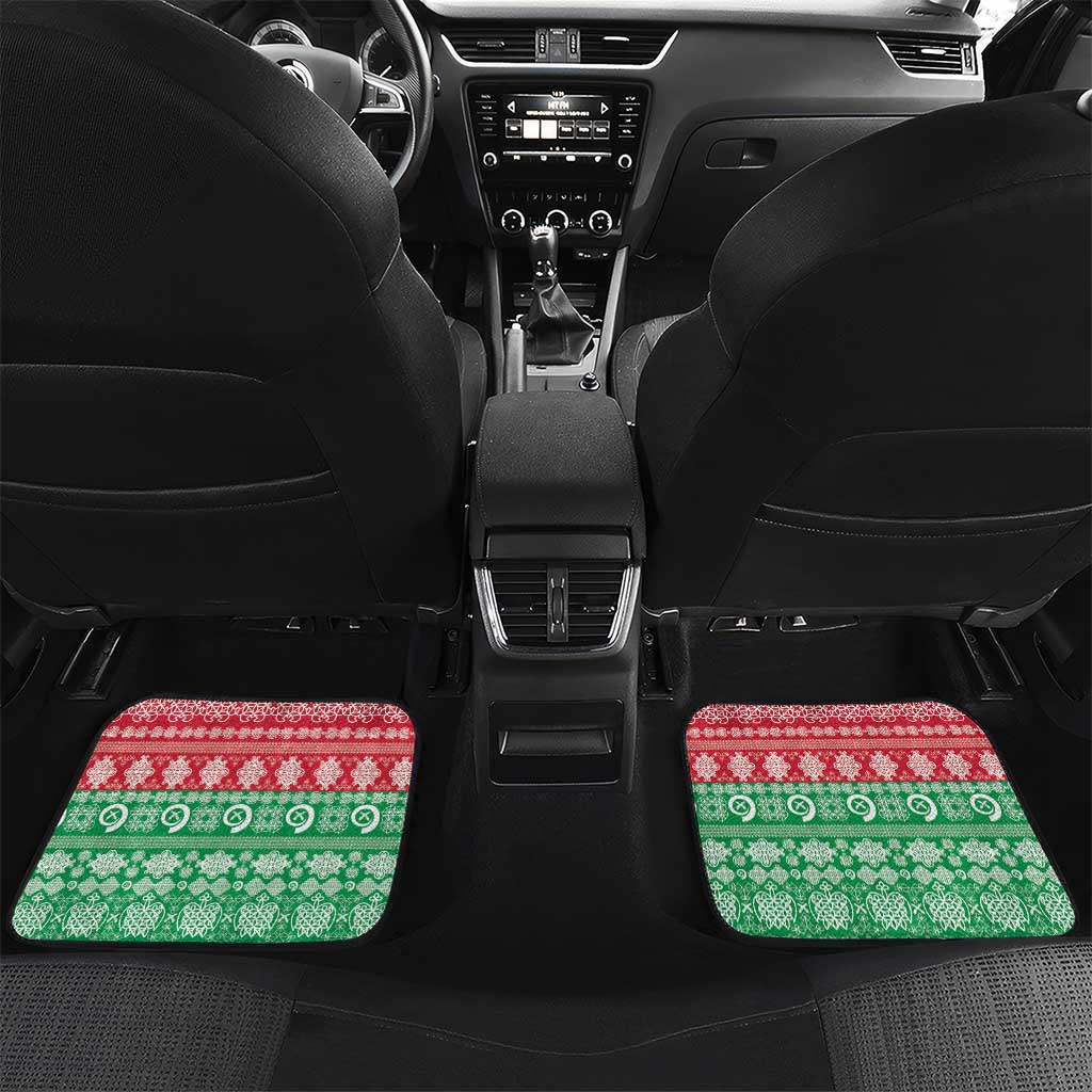 Personalised Sanma Joyeux Noel Car Mats Proud To Be a Ni-Van Sand Drawing Art - Polynesian Pride