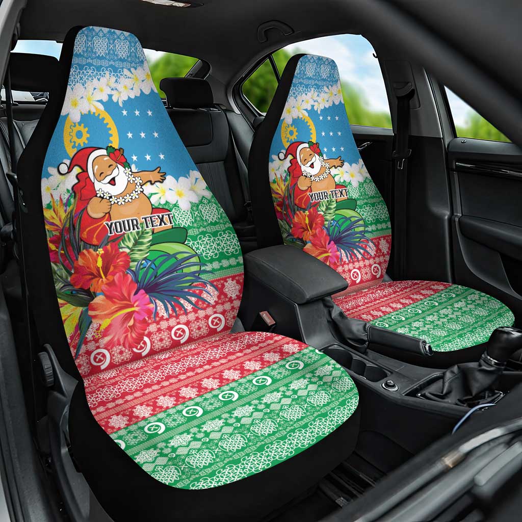 Personalised Sanma Joyeux Noel Car Seat Cover Proud To Be a Ni-Van Sand Drawing Art - Polynesian Pride