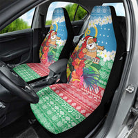 Personalised Sanma Joyeux Noel Car Seat Cover Proud To Be a Ni-Van Sand Drawing Art - Polynesian Pride
