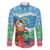 Personalised Sanma Joyeux Noel Family Matching Mermaid Dress and Hawaiian Shirt Proud To Be a Ni-Van Sand Drawing Art - Polynesian Pride