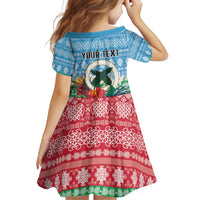 Personalised Sanma Joyeux Noel Family Matching Off Shoulder Short Dress and Hawaiian Shirt Proud To Be a Ni-Van Sand Drawing Art - Polynesian Pride