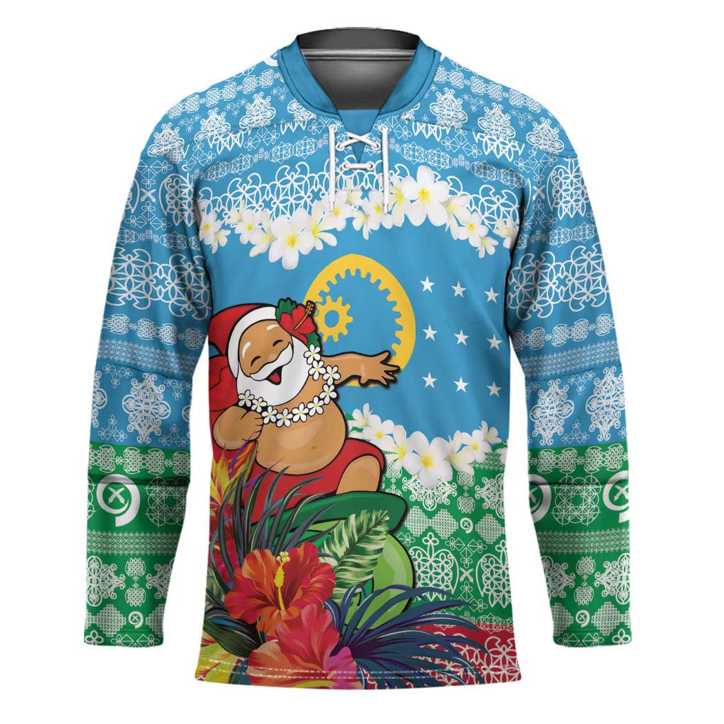 Personalised Sanma Joyeux Noel Hockey Jersey Proud To Be a Ni-Van Sand Drawing Art - Polynesian Pride