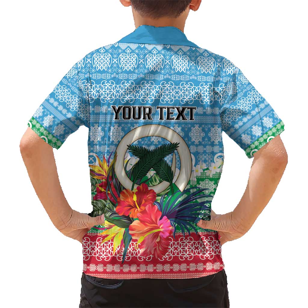 Personalised Sanma Joyeux Noel Kid Hawaiian Shirt Proud To Be a Ni-Van Sand Drawing Art LT9 - Polynesian Pride