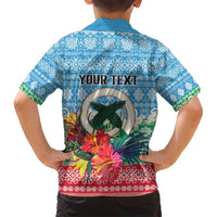 Personalised Sanma Joyeux Noel Kid Hawaiian Shirt Proud To Be a Ni-Van Sand Drawing Art LT9 - Polynesian Pride