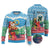 Personalised Sanma Joyeux Noel Ugly Christmas Sweater Proud To Be a Ni-Van Sand Drawing Art - Polynesian Pride