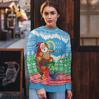 Personalised Sanma Joyeux Noel Ugly Christmas Sweater Proud To Be a Ni-Van Sand Drawing Art - Polynesian Pride