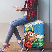 Personalised Sanma Joyeux Noel Luggage Cover Proud To Be a Ni-Van Sand Drawing Art - Polynesian Pride