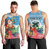 Personalised Sanma Joyeux Noel Men Tank Top Proud To Be a Ni-Van Sand Drawing Art - Polynesian Pride