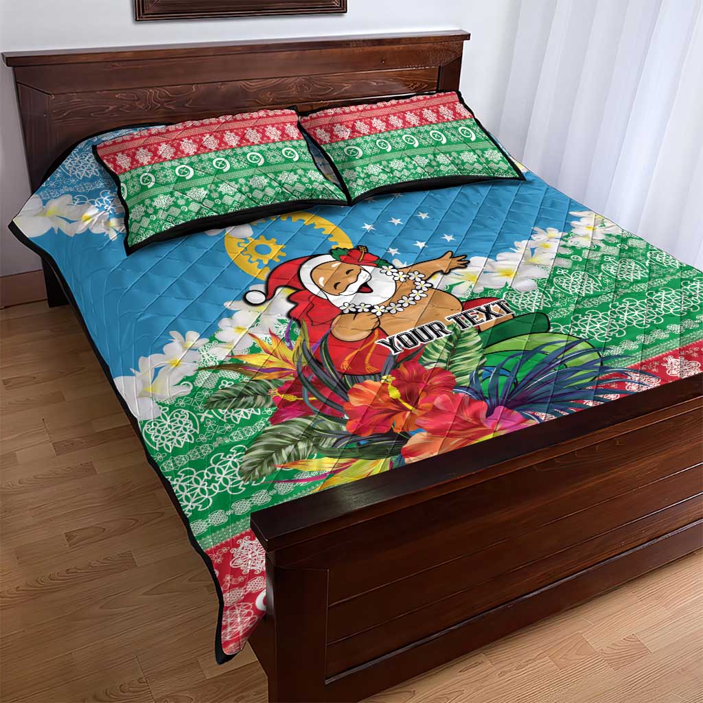 Personalised Sanma Joyeux Noel Quilt Bed Set Proud To Be a Ni-Van Sand Drawing Art - Polynesian Pride