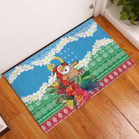 Personalised Sanma Joyeux Noel Rubber Doormat Proud To Be a Ni-Van Sand Drawing Art LT9 - Polynesian Pride
