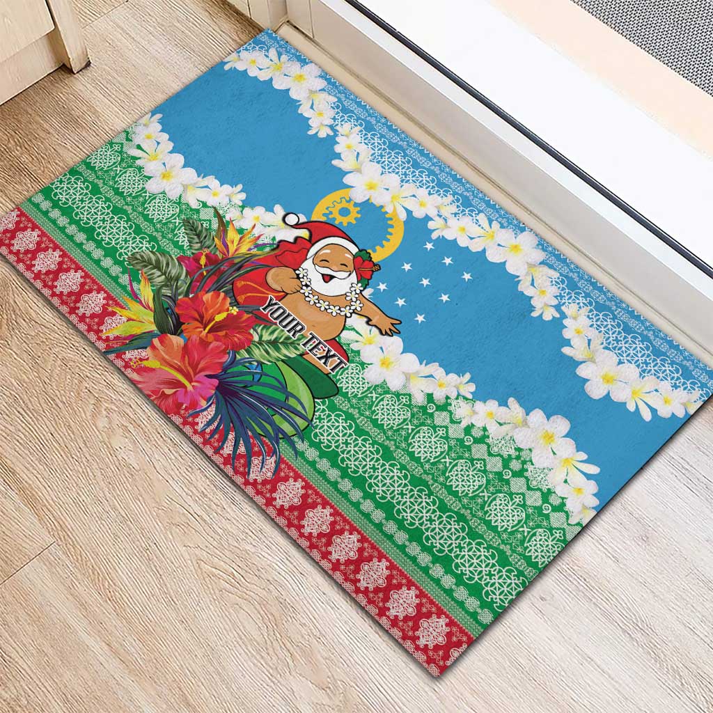 Personalised Sanma Joyeux Noel Rubber Doormat Proud To Be a Ni-Van Sand Drawing Art LT9 - Polynesian Pride