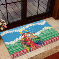 Personalised Sanma Joyeux Noel Rubber Doormat Proud To Be a Ni-Van Sand Drawing Art LT9 - Polynesian Pride
