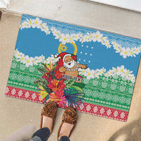 Personalised Sanma Joyeux Noel Rubber Doormat Proud To Be a Ni-Van Sand Drawing Art LT9 - Polynesian Pride