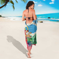Personalised Sanma Joyeux Noel Sarong Proud To Be a Ni-Van Sand Drawing Art - Polynesian Pride