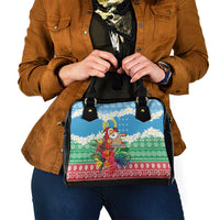 Personalised Sanma Joyeux Noel Shoulder Handbag Proud To Be a Ni-Van Sand Drawing Art - Polynesian Pride