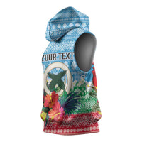 Personalised Sanma Joyeux Noel Sleeveless Hoodie Proud To Be a Ni-Van Sand Drawing Art LT9 - Polynesian Pride